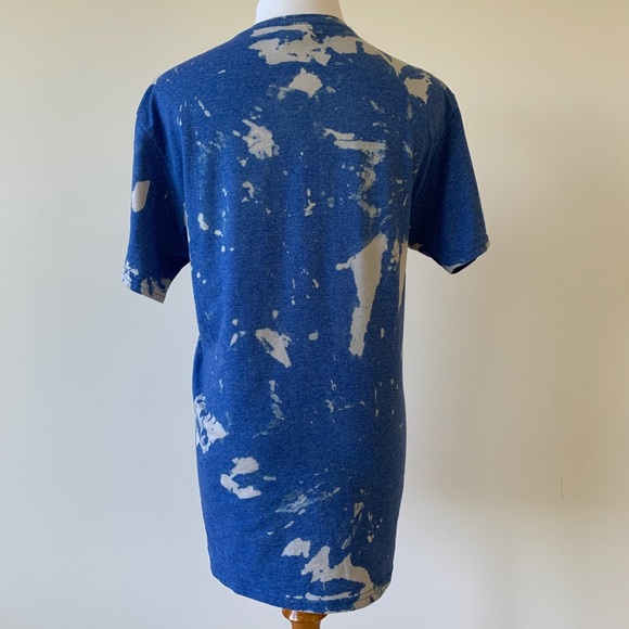 Custom Bleach tie-dyed GVSU college T-shirt size M - Picture 6 of 7